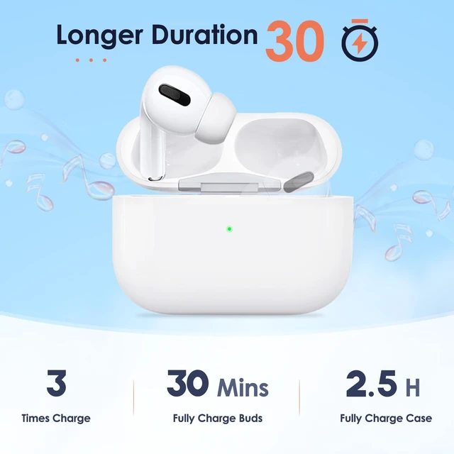 Alt view image 4 of 7 - Replacement Charger Case for AirPods Pro 1 & 2 660mAh Wireless Charging & Bluetooth Pairing Button L-Port