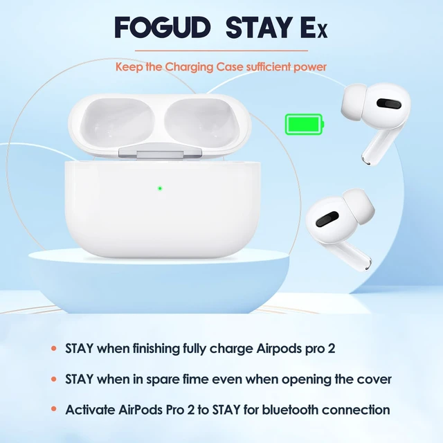 Alt view image 5 of 7 - Replacement Charger Case for AirPods Pro 1 & 2 660mAh Wireless Charging & Bluetooth Pairing Button L-Port