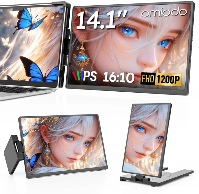 Main image of 14" FHD 1200P Laptop Screen Extender for 14"-17.3" Laptop Portable Monitor Dual Travel Screen Monitor IPS Plug & Play, Laptop Screen Monitor Extender Compatible with Windows/Mac/Android&Chrome OS