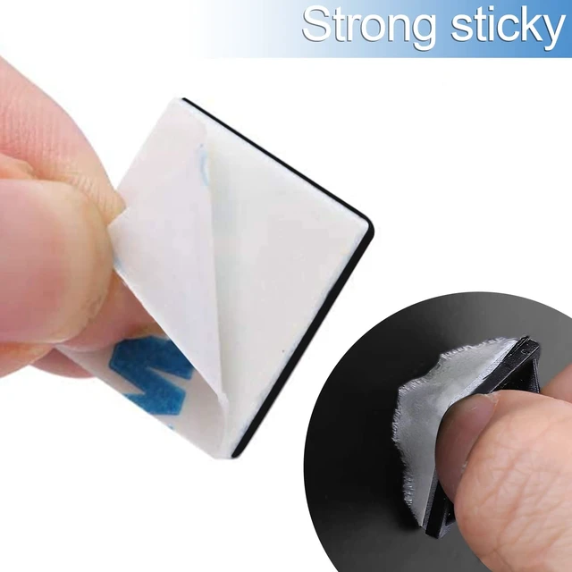 Alt view image 3 of 7 - Zip Tie Mounts - 1000 PCS Cable Self Adhesive Mounts Set for Wire Management with Stick Pads Anchors Clips Squares Holders (Black)