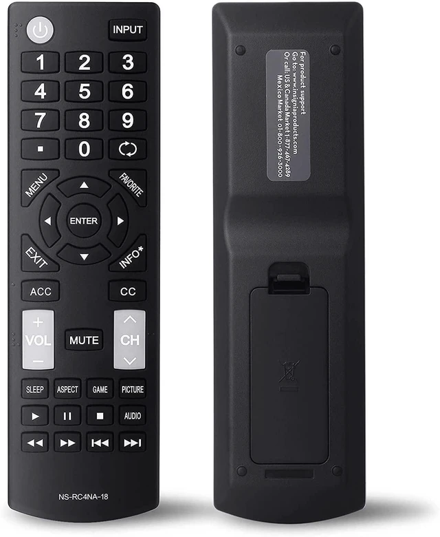 Alt view image 4 of 5 - 2 Packs Universal Remote Control Replacement Fit for All Insignia LED-LCD HDTV TVs