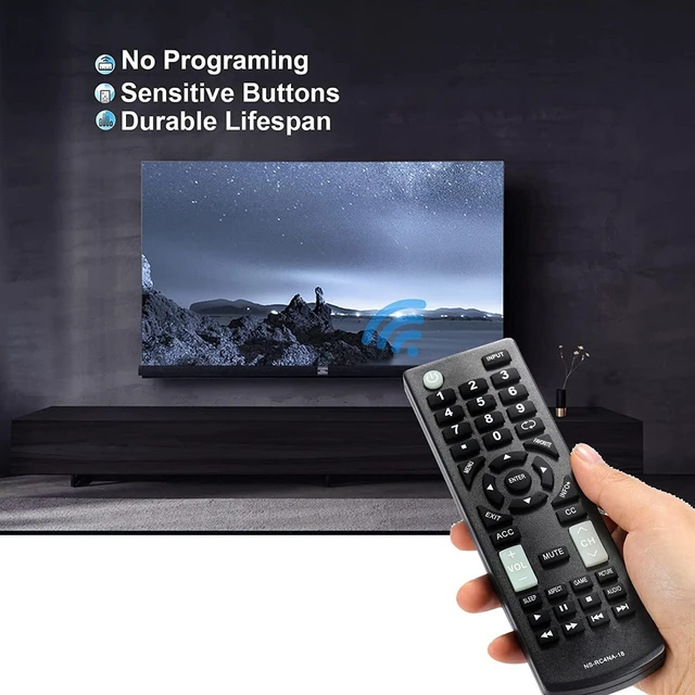 Alt view image 5 of 5 - 2 Packs Universal Remote Control Replacement Fit for All Insignia LED-LCD HDTV TVs
