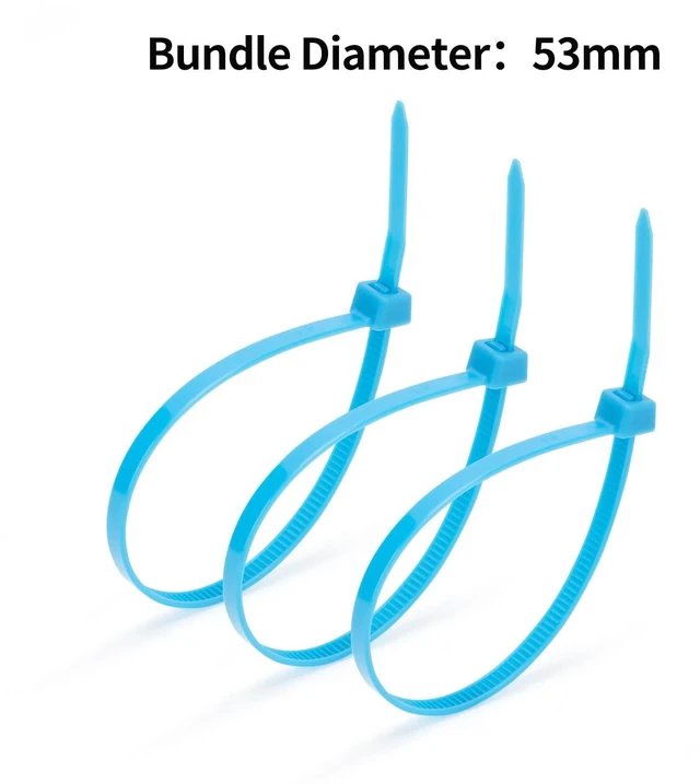 Alt view image 5 of 7 - 1200 PCS Colored Garden Zip Ties 8 inch, 50 lbs Strength, Multicolor Self-Locking Nylon Zip Ties for Marking Chickens Legs or Deco Mesh Wreath Supplies