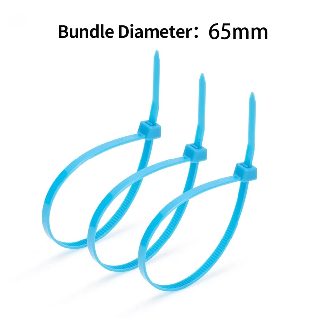 Alt view image 4 of 7 - 1200 PCS Colored Garden Cable Zip Ties 10 inch, 50 lbs Strength, Multicolor Self-Locking Nylon Zip Ties for Marking Chickens Legs or Deco Mesh Wreath Supplies