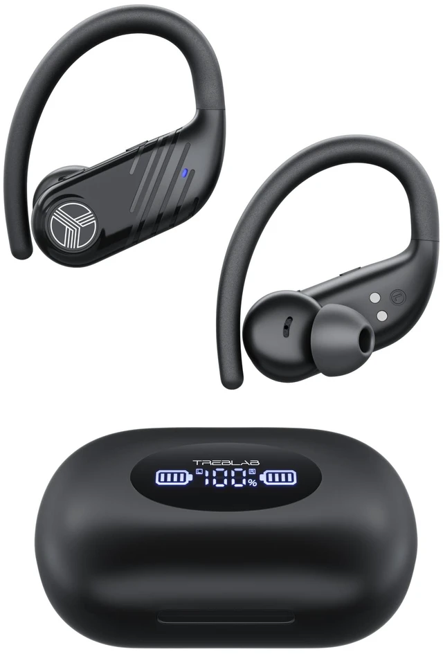 Main image of X3-Pro Earbuds Wireless Bluetooth, Earhook IPX5 11H Powerbank Bluetooth Running Headphones, gaming mode 60ms, wireless charging case, secure earhook, ENC mics, BT 5.4, 9g ultra-light