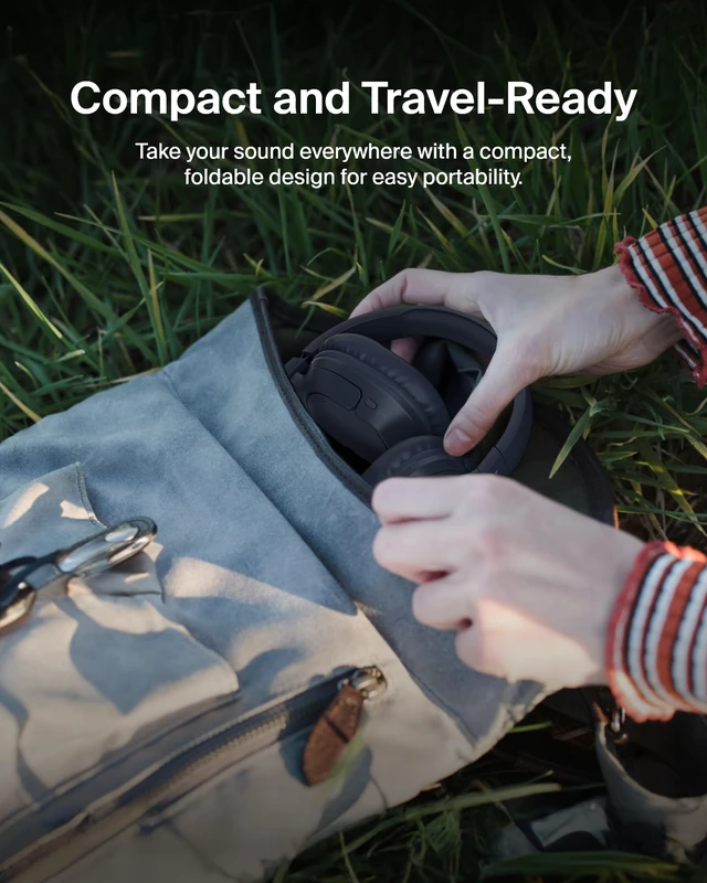 Alt view image 6 of 7 - SoundForm Surround Wireless Over-Ear Headphones Over-ear Bluetooth headphones, foldable design, recycled materials, multipoint, travel, home, office, commute