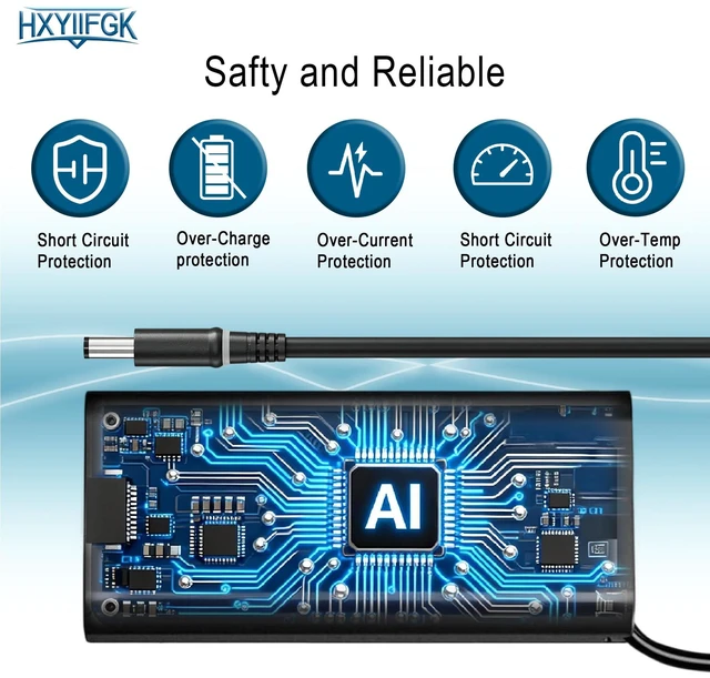 Alt view image 2 of 7 - 330W 19.5V 16.92A Laptop Charger Compatible with Dell Alienware M18 R2/R1 M16 X16 X17 R2,M17 R3/R4,Area-51m R2,G15 5530/5535,G16 7630/7620,Precision 7780 DA330PM190 LA330PM190 Power Cord