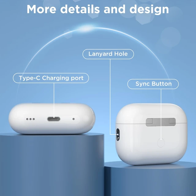 Alt view image 6 of 7 - Replacement Charging Case for AirPods Pro 2nd & 1st Gen, C-Port Type-C Charging Port, Compatible with AirPod Pro 1st/ 2nd Charging Case, Replacement airpods pro charging case, No Earbuds