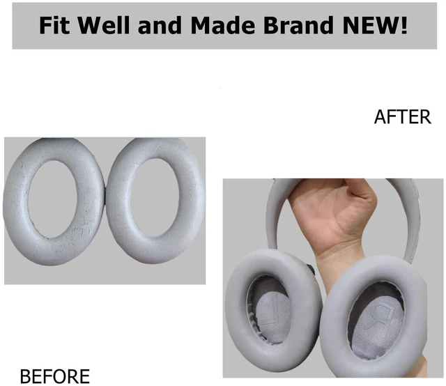 Alt view image 5 of 7 - Replacement Ear Pads Cushions, Earpads Cover for Bose 700 Noise-Cancelling NC700 Over Ear Headphones (Grey)