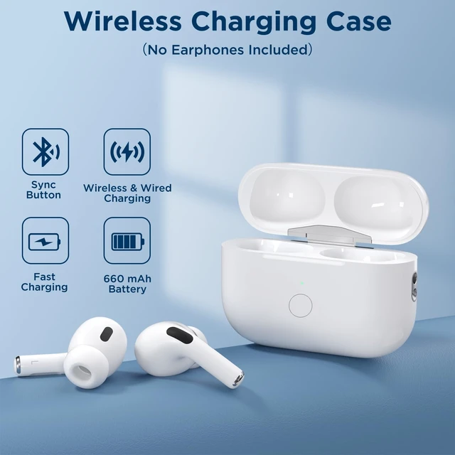 Alt view image 2 of 7 - Replacement Charging Case for AirPods Pro 2nd & 1st Gen, C-Port Type-C Charging Port, Compatible with AirPod Pro 1st/ 2nd Charging Case, Replacement airpods pro charging case, No Earbuds