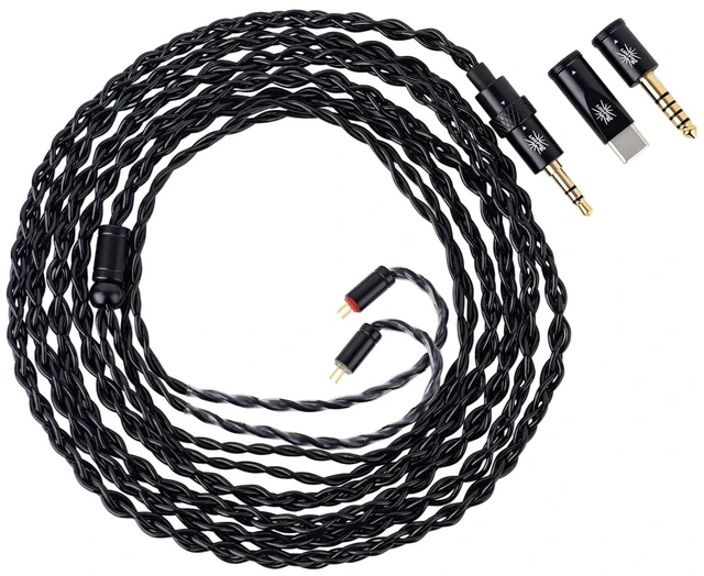 Main image of Kiwi Ears x B_Media Terras IEM Cable, 3.5mm/4.4mm/USB Type-C 4N Single Crystal Copper Wire, 32AWG, 0.78mm 2Pin Upgrade In Ear Monitor Cord for ZiiGAAT SIMGOT HiFi Wired Earbuds, 2m