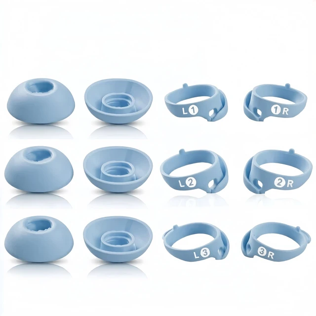 Main image of 6 Pairs Replacement Ear Tips for Bose QuietComfort Ultra 2nd Earbuds 2025 Eartips for Bose QC Ultra Earbuds (2023) & QuietComfort Earbuds II (2022) - Anti-Slip Silicone Wingtip Covers-Blue
