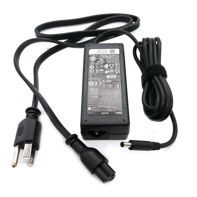 Alt view image 6 of 7 - 65W 4.5mm tip Laptop Charger,Latitude 3320 3330 3340 3420 3430 3435 3440 3450 3520 3530 3535 3540 AC Adapter, Black, DA65NM191