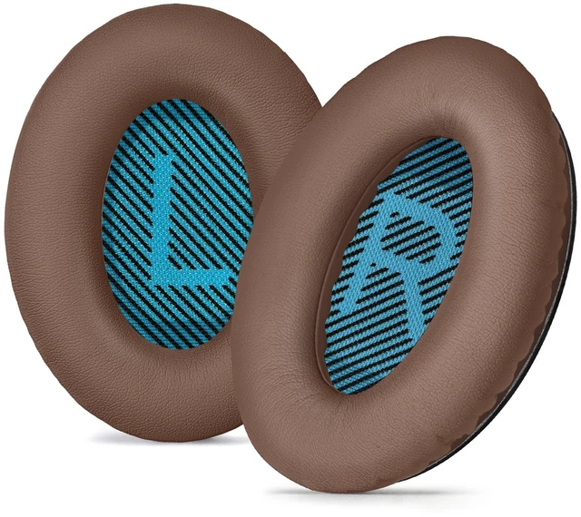 Main image of Replacement Ear Pads Cushions for Bose QuietComfort QC 35 (ii) 25 15 2 Headphones, Upgraded Earpads for QC35 (ii) QC25 QC15 QC2 SoundTrue/SoundLink AE2/AE2i/AE2w Around-Ear Headphones (Brown)