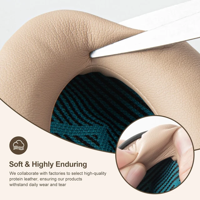 Alt view image 4 of 7 - Replacement Ear-Pads Cushions for Bose QuietComfort (QC) 35 35ii 25 15 2 and More Headphones, Upgraded Covers with Soft Protein Leather, Reinforced Sealing, Optimized Memory Foam (Brown)