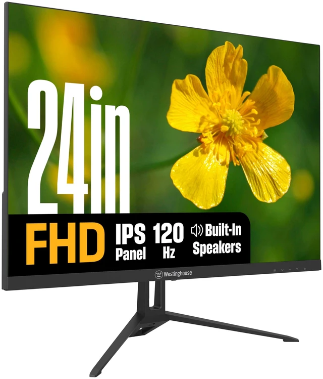 Main image of 24 Inch FHD 1080P IPS 120Hz Computer & Gaming Monitor with HDR 1ms Adaptive Sync for Work or Gaming HDMI DP VGA Inputs 300 Nits Preset Game Modes HDR Built-in Speakers Eye Care Technology