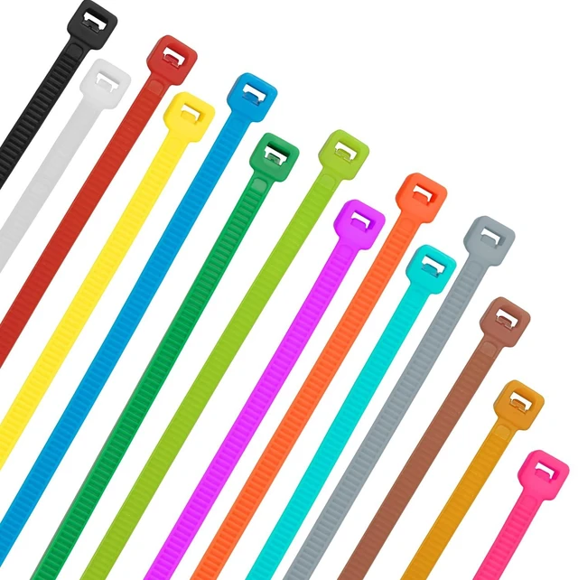 Main image of 1400 PCS Colored Garden Cable Zip Ties 10 inch, 40 lbs Strength, Multicolor Self-Locking Nylon Zip Ties for Marking Chickens Legs or Deco Mesh Wreath Supplies