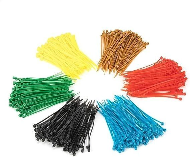 Alt view image 5 of 5 - 1400 PCS Colored Garden Cable Zip Ties 10 inch, 40 lbs Strength, Multicolor Self-Locking Nylon Zip Ties for Marking Chickens Legs or Deco Mesh Wreath Supplies