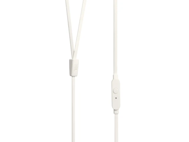 Alt view image 2 of 5 - Tune 110E - in-Ear Headphones - White Pure Bass sound, 1-button remote with microphone, Tangle-free flat cable