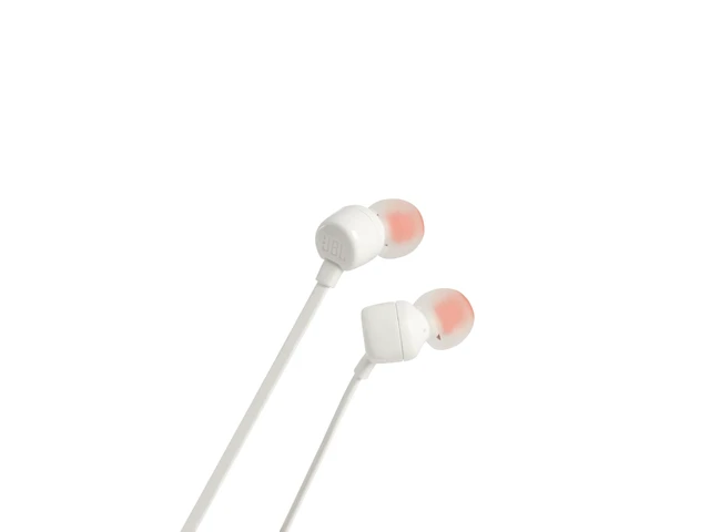Alt view image 5 of 5 - Tune 110E - in-Ear Headphones - White Pure Bass sound, 1-button remote with microphone, Tangle-free flat cable