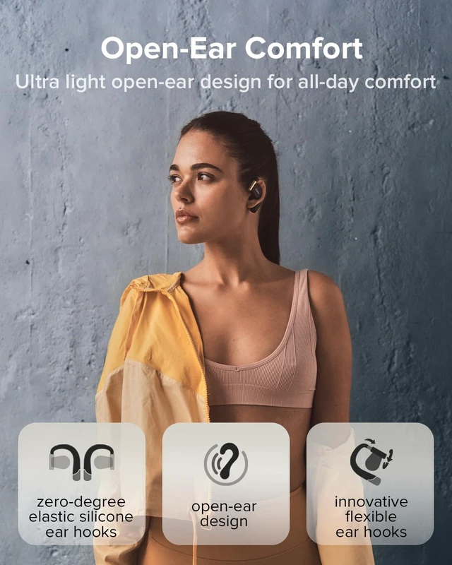 Alt view image 5 of 7 - ARC 3 Sports Pro Open Ear Headphones, Black Dolby Audio, Snapdragon Sound True Wireless, 40Hr Battery, Bluetooth 5.4, IPX7, Heart Rate Tracking