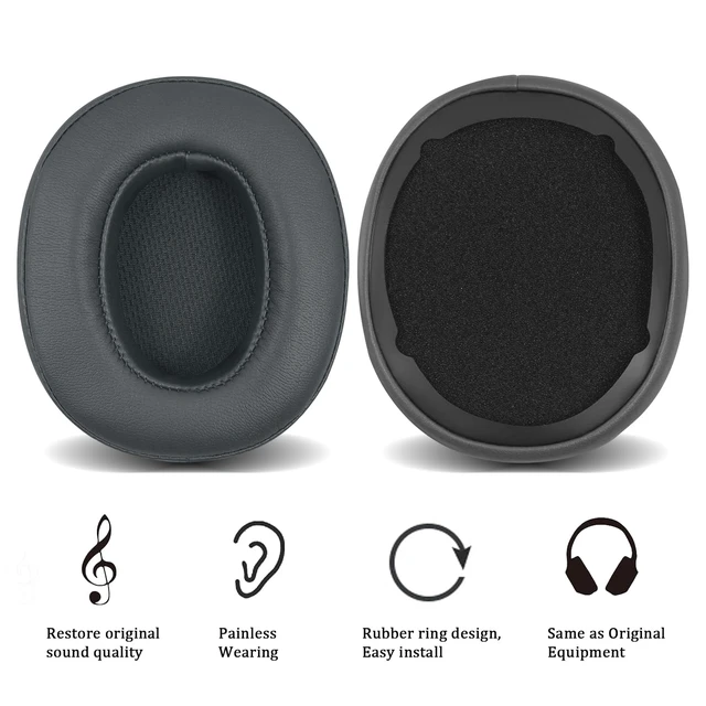Alt view image 4 of 7 - Replacement Ear Pads for Skullcandy Crusher Wireless/Evo/ANC Hesh 3/EVO/ANC, Headphones Earpad Cushions, Headset Ear Covers Also Fit Skullcandy Venue Wireless Headphones-Dark Grey