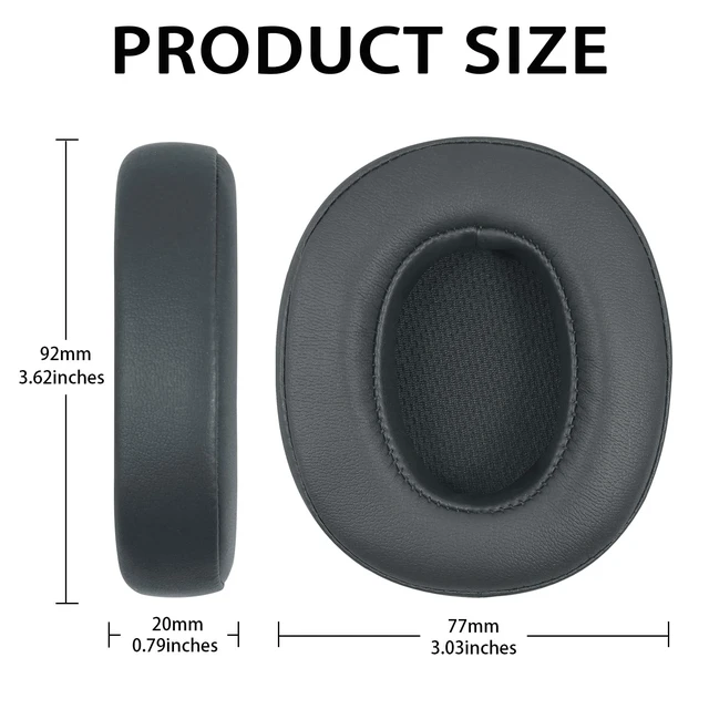 Alt view image 3 of 7 - Replacement Ear Pads for Skullcandy Crusher Wireless/Evo/ANC Hesh 3/EVO/ANC, Headphones Earpad Cushions, Headset Ear Covers Also Fit Skullcandy Venue Wireless Headphones-Dark Grey