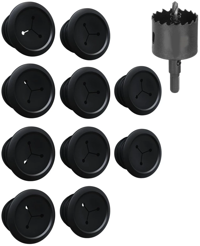 Main image of Wall Cable Hiders for Cable Management - 2.25" Mini Cord Hider Conceals 3 Low Voltage Cables Behind Wall - Perfect for Speakers, Mounted TVs, Desks & More - Black 10-Pack