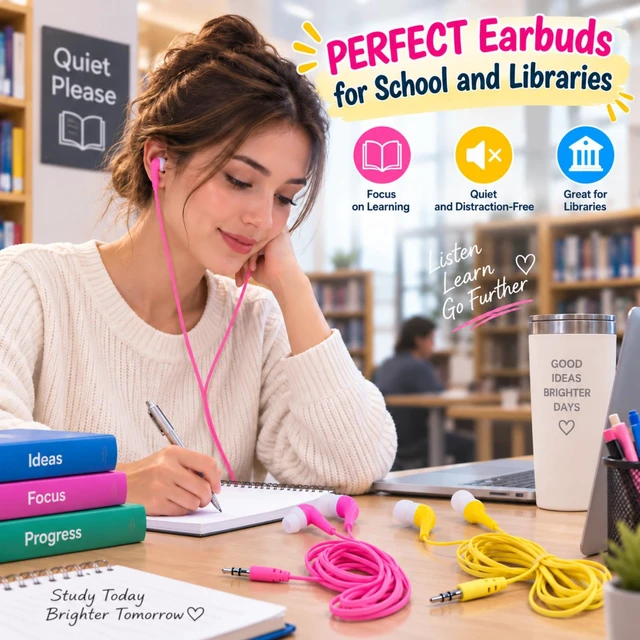 Alt view image 4 of 7 - 160 Packs Bulk Wired Earbuds Classroom Students,Classict Color 8 Colors Individually Wrapped Earphones, Kids School Library Disposable Headphones 3.5mm Plug, In-ear Design Testing Training