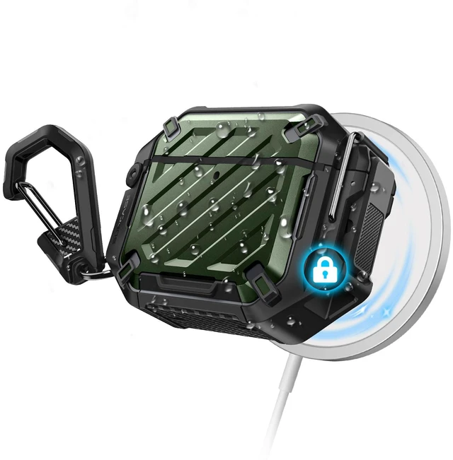 Main image of for AirPods 5/4 Case with IP68 Waterproof, Lock & Carabiner,Guldan Compatible with MagSafe, Military-Grade Drop Protection, Anti-Scratch Hard Shell Cover for AirPods 5 / 4rd Generation, UB Pro