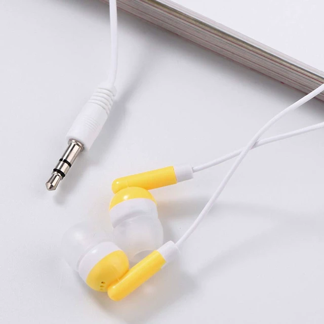 Alt view image 5 of 7 - Wholesale Kids Bulk Earbuds Headphones 200 Pack Multi Colored Individually Bagged Disposable Earphones Perfect for School Classroom Libraries Students