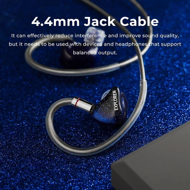 Alt view image 6 of 7 - AFUL Explorer Hybrid in-Ear Monitors, 1DD+2BA IEM Earphone with 1 Dynamic Driver + 2 Balanced Armatures for Deep Bass and Wide Frequency Response Range (4.4mm)