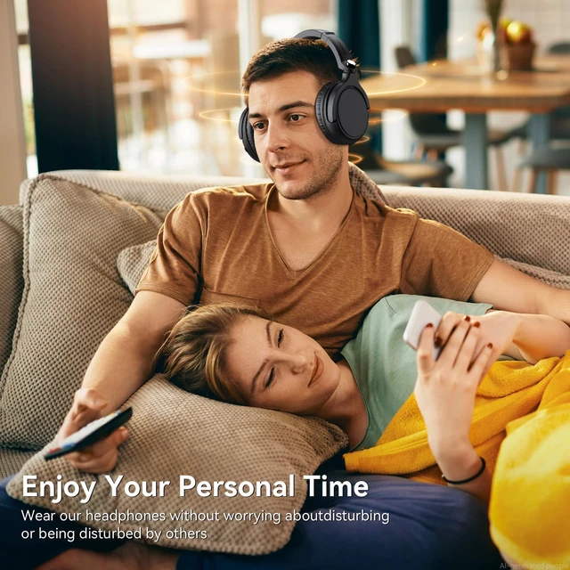Alt view image 5 of 7 - Wireless Headphones for TV Watching, TV Headphones Wireless for Seniors with Transmitter Charging Base, Over Ear Bluetooth Headset No Audio Delay, HiFi Stereo, 65H Playtime, Gifts for Parents/Elderly