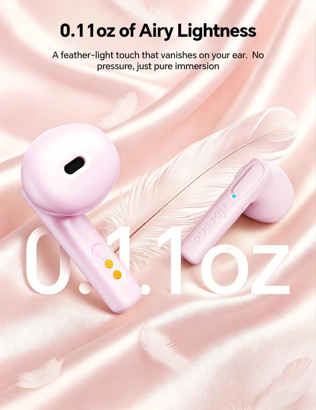 Alt view image 6 of 7 - True Wireless Earbuds Bluetooth Headphones All-Day Comfort, Waterproof,25H Playtime,TWS Ear Buds with Mic, Earphones for iOS/Android, Work, Commute, Study