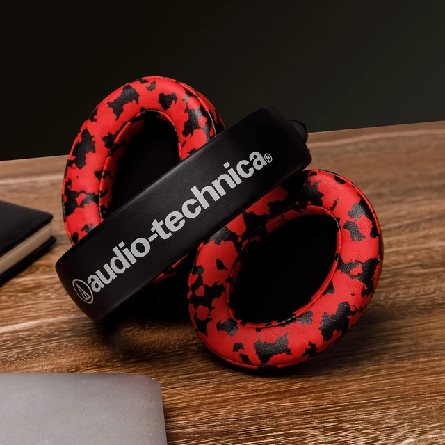 Alt view image 3 of 7 - PadZ Universal - Earpads for ATH M50X / SteelSeries Arctis/HyperX Made by Wicked Cushions Extra Thick Also fits Logitech G Pro X & 50+ Additional Models Red Camo