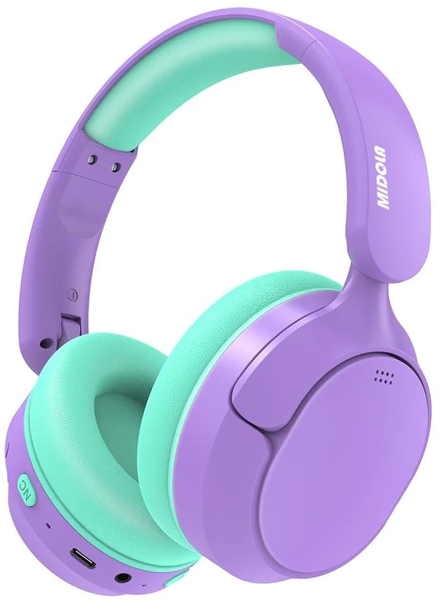 Main image of Kids Bluetooth Headphones Wireless Over-Ear,Active Noise Cancelling,Purple 68Hrs,Volume Limit 85/94dB,Built-in Mic,Adjustable Headband Foldable Lightweight for Toddler School Girls Boys,Stereo Sound