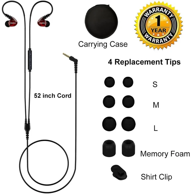 Alt view image 6 of 6 - Wired Sport Running Headphones Over Ear in-Ear Earbuds with Mic Red For Kids Women Small Ears, Earhook Earphones w Control & Ear Buds Case for Workout Exercise Jogging, For Cell Phones Laptops