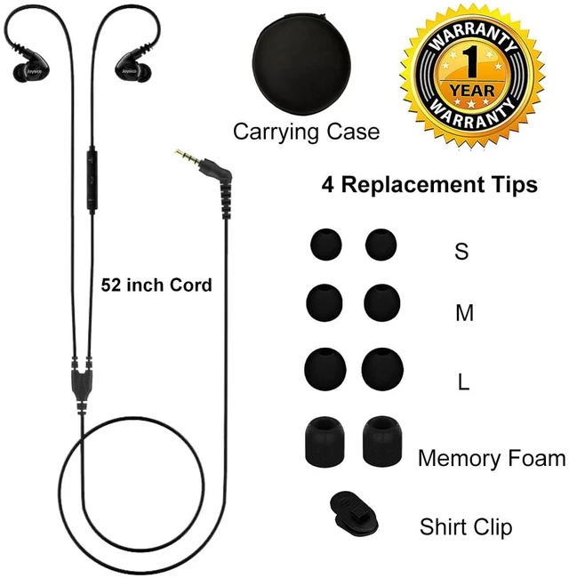 Alt view image 6 of 6 - Wired Sport Running Headphones Over Ear in-Ear Earbuds w Mic Black For Kids Women Small Ears, Earhook Earphones w Control & Ear Buds Case for Workout Exercise Jogging, For Cell Phones Laptops