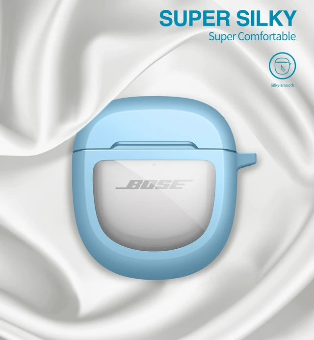Alt view image 4 of 6 - Protective Cases for Bose QuietComfort Earbuds II 2022 / QuietComfort Ultra/Ultra Earbuds 2nd Gen, Shockproof Case Cover for Bose QC ii 2 & Ultra Case Accessories with Carabiner, Blue
