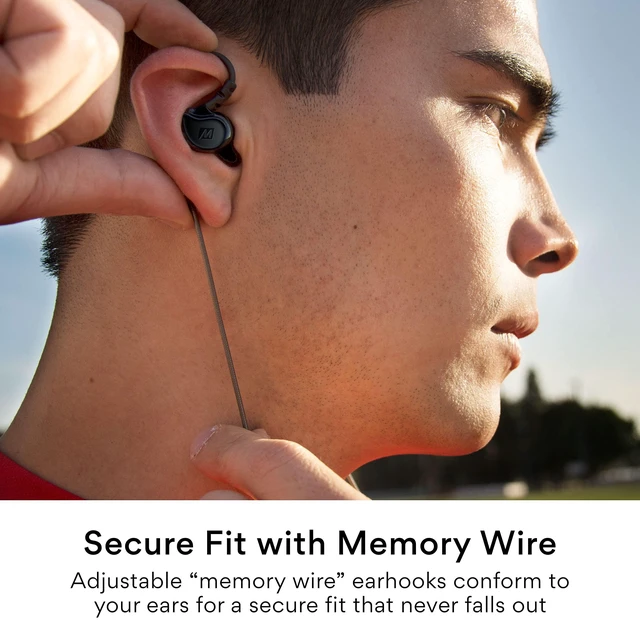 Alt view image 2 of 7 - M6 Sport USB-C Wired Earbuds with Memory Wire Earhooks, Headset with Mic & 3-Button Remote for iPhone 17 Pro Max, iPad, USB Type C Devices; in Ear Headphones for Running/Gym/Workouts, Black