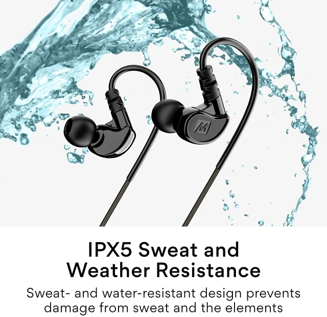 Alt view image 4 of 7 - M6 Sport USB-C Wired Earbuds with Memory Wire Earhooks, Headset with Mic & 3-Button Remote for iPhone 17 Pro Max, iPad, USB Type C Devices; in Ear Headphones for Running/Gym/Workouts, Black