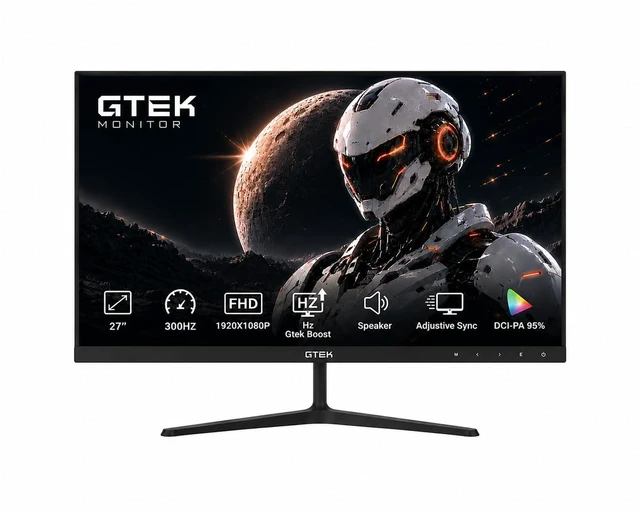 Main image of 27" 300Hz Gaming Monitor, FHD1080P 240Hz Computer Monitor, 1ms (OD), 2X HDMI & 2X DisplayPort, Built-in Speakers, FreeSync & G-Sync Compatible, Eye Care