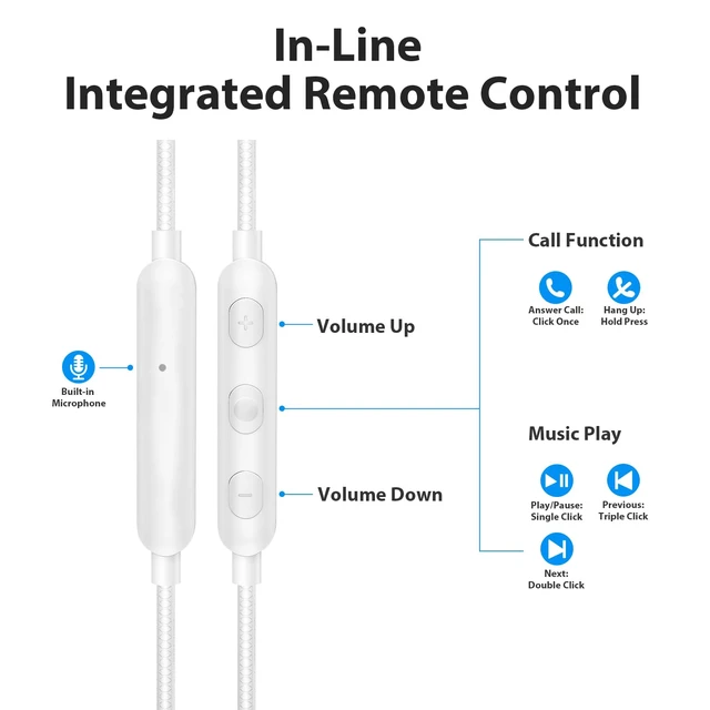 Alt view image 6 of 7 - Wired Earbuds with Mic for School Chromebook Laptop PC, Silver Ear Buds with 3.5mm Plug in Audio Jack Microphone HiFi Stereo Wired Headphone Corded Earphone for Kindle Fire Travel MP3