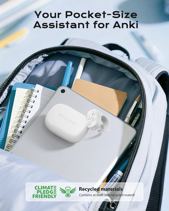 Alt view image 7 of 7 - 2.0 Remote for Anki No Remap No Add-on 5s Fast Pair 12hr+ Single Use 140hr+ with Charging Case Steady Connection Lightweight Work with All Windows, MacOS, iOS, Android Devices