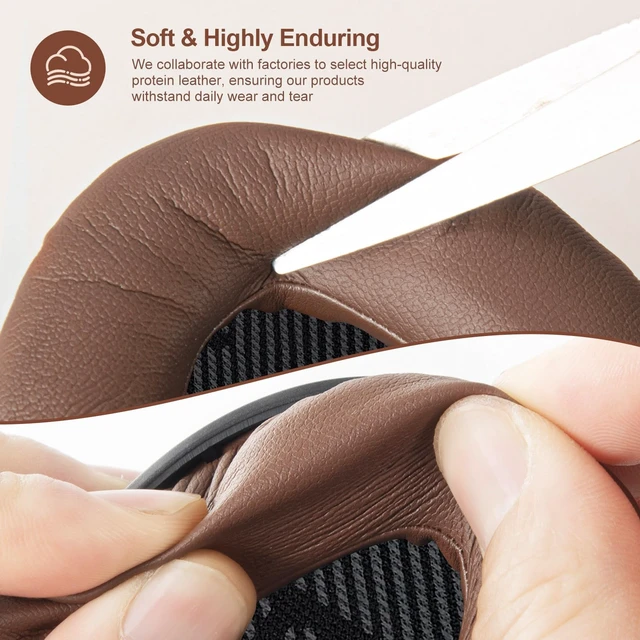 Alt view image 4 of 7 - Replacement Ear-Pads Cushions for Bose QuietComfort QC 35 35ii 25 15 2 Headphones, Ear Covers for QC35 QC35-ii QC25 QC15 QC2 SoundLink SoundTrue Around-Ear II AE2 Headphones (Coffee-Black)