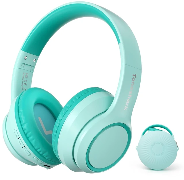Main image of Kids Bluetooth Headphones with ANC for School Travel Gift Wireless Over-Ear Headphones for Boys Girls, Foldable, Adjustable, Safe Volume, 40H Playtime, Mic for School Travel