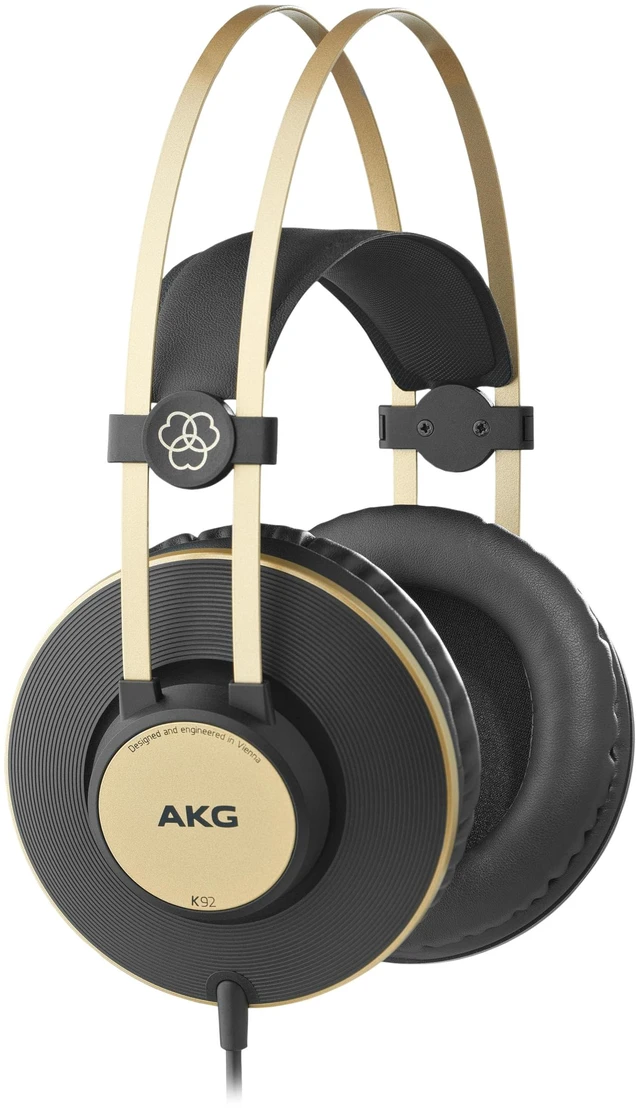 Main image of Pro Audio K92 Over-Ear, Closed-Back, Critical Listening and Studio Headphones, Matte Black and Gold