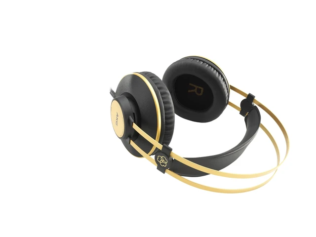 Alt view image 5 of 6 - Pro Audio K92 Over-Ear, Closed-Back, Critical Listening and Studio Headphones, Matte Black and Gold