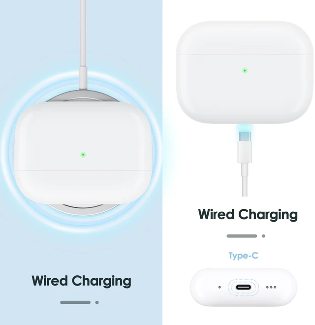 Alt view image 5 of 7 - Charging Case for AirPods Pro 1st/2nd Generation USB-C Charging Case Compatible for Air Pod 1st 2nd Generation, Airpods1&2 Charger Case Replacement,Bluetooth Pairing