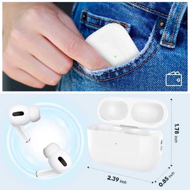 Alt view image 7 of 7 - Charging Case for AirPods Pro 1st/2nd Generation USB-C Charging Case Compatible for Air Pod 1st 2nd Generation, Airpods1&2 Charger Case Replacement,Bluetooth Pairing